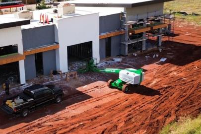 Construction site of new commercial real estate