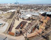 aerial of industrial property, Oklahoma city, OK