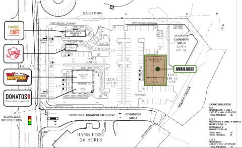 retail restaurant lot for ground lease or build to suite, Edmond, OK plat
