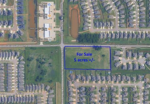 5 acres land for sale SEC SW 44th St & County Line Rd, Oklahoma City, OK