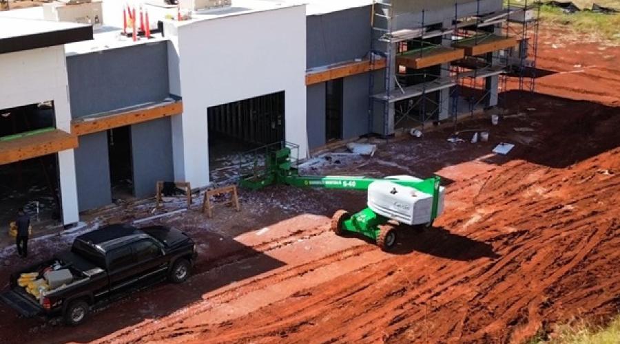 Construction site of new commercial real estate