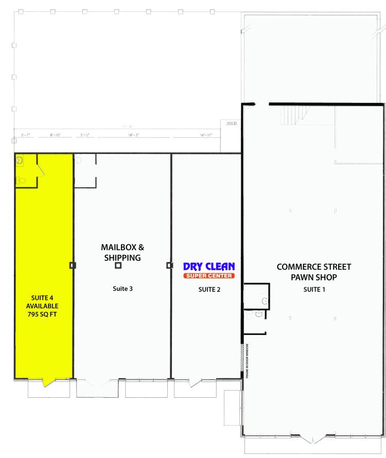 retail / service space for lease Ardmore, Ok site plan