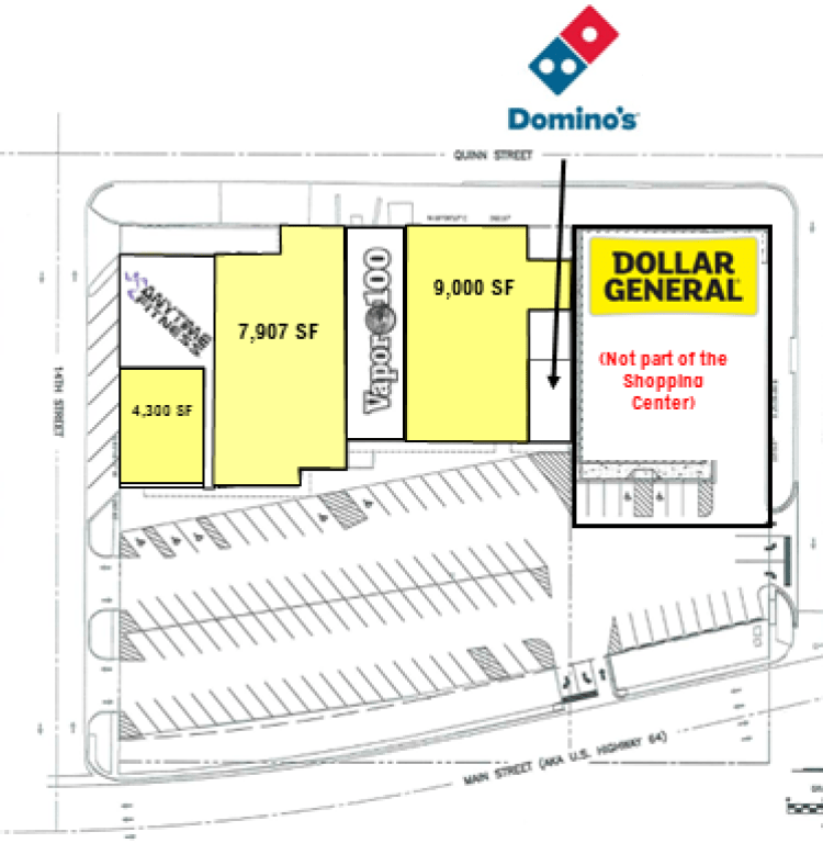 Mariah Plaza retail space for lease Guymon, OK site plan