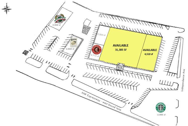 retail space for lease North Oklahoma City, OK site plan