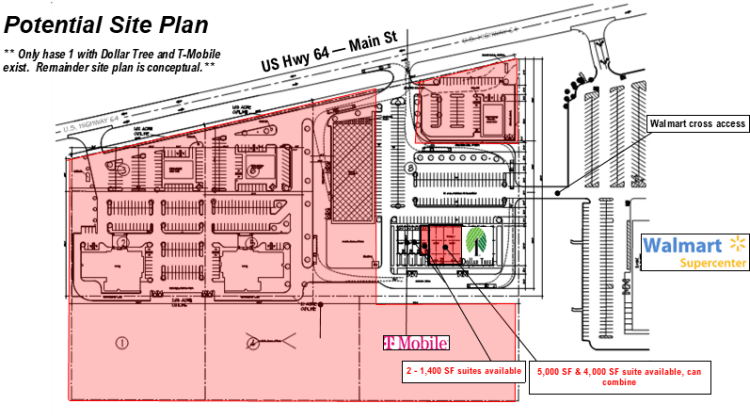 Pioneer Plaza retail space for lease Guymon, Ok site plan