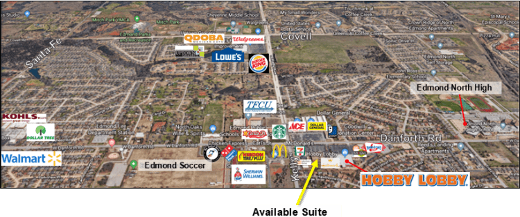 Danforth Square retail spaces for lease Edmond, OK