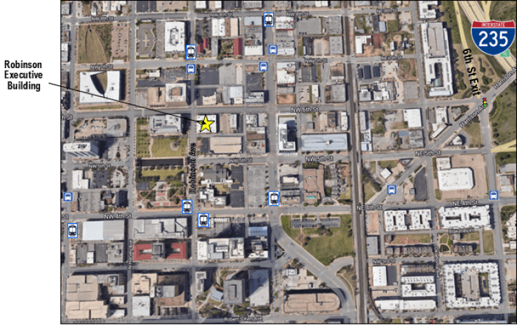 Robinson Executive Building office space available for lease, downtown Oklahoma City, OK