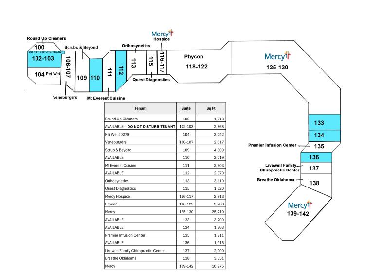 Quailbrook Plaza retail space for lease Oklahoma City, OK site plan