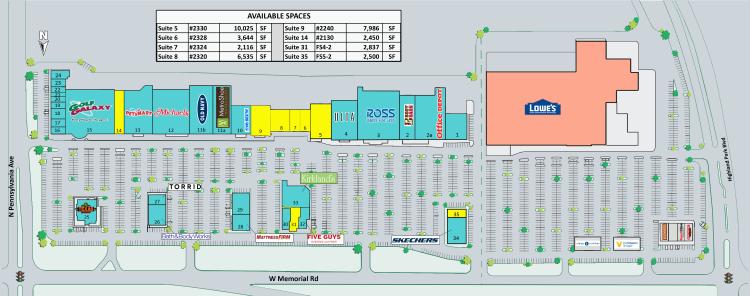 retail space for lease North Oklahoma City, Ok site plan