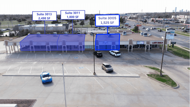 Ponderosa Plaza retail space for lease, Del City, OK