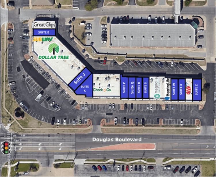 Boulevard Marketplace retail space for lease Midwest City, OK