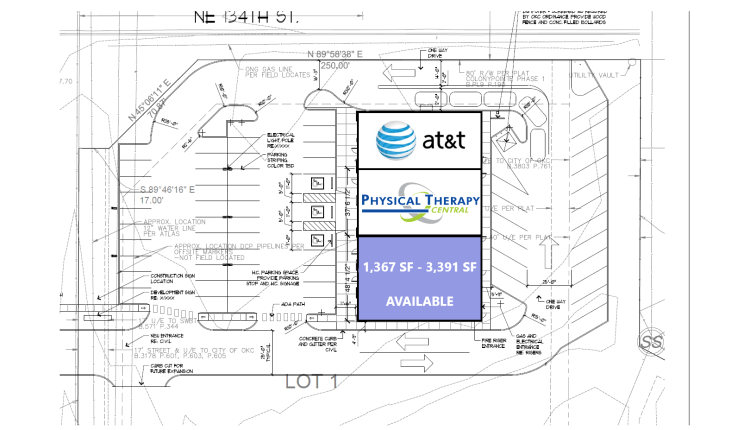 Colony Pointe Strip center - retail space for lease Piedmont, Ok