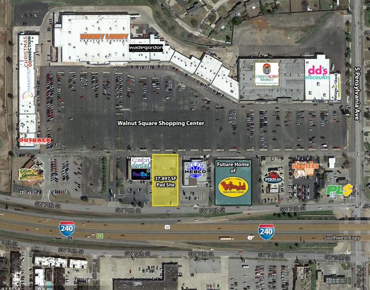 retail pad site for ground lease or build to suit South I-240, Oklahoma City, Ok