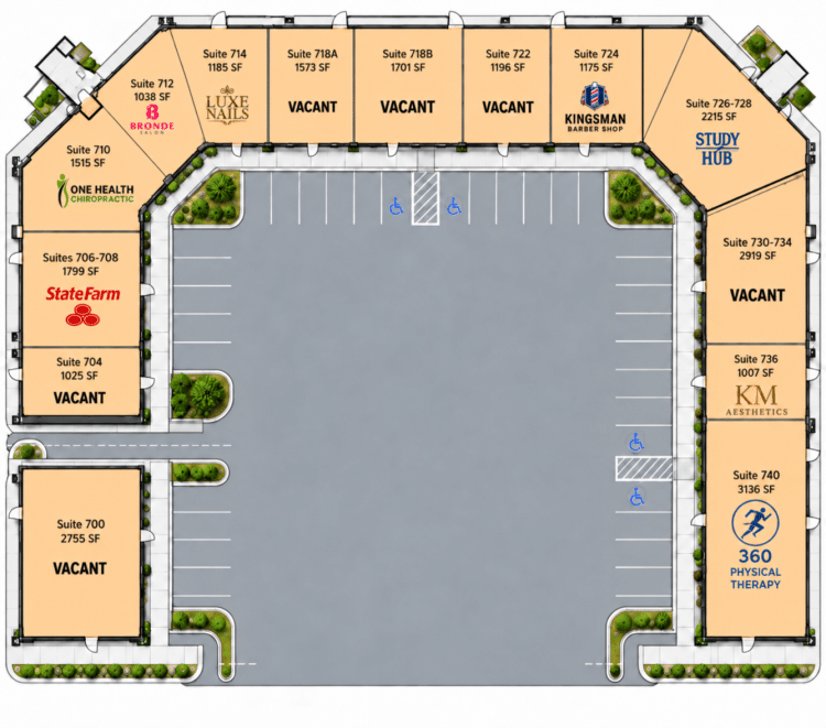 West Pointe Shoppes  office or retail space for lease, Yukon, OK