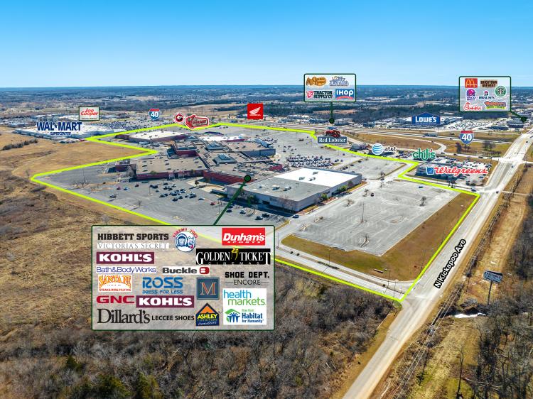 Shawnee Mall former automotive/retail space for lease, Shawnee, OK