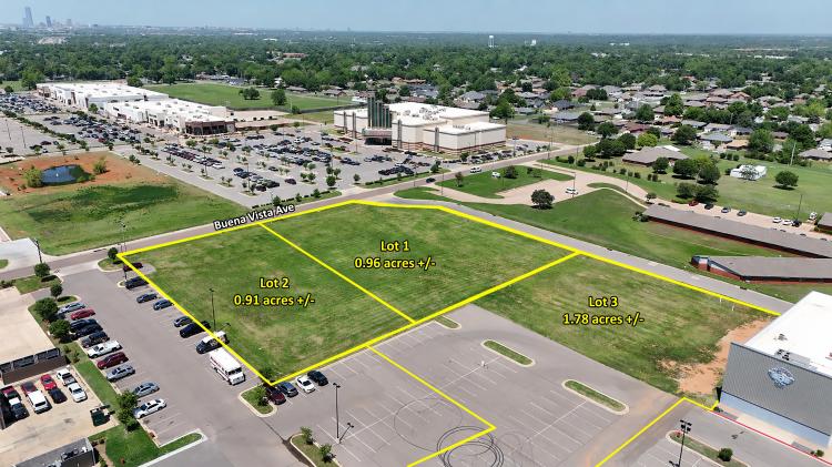 retail lot for sale Midwest City, Ok aerial