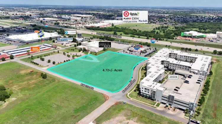 retail land for sale Memorial Rd corridor, Oklahoma City, OK aerial
