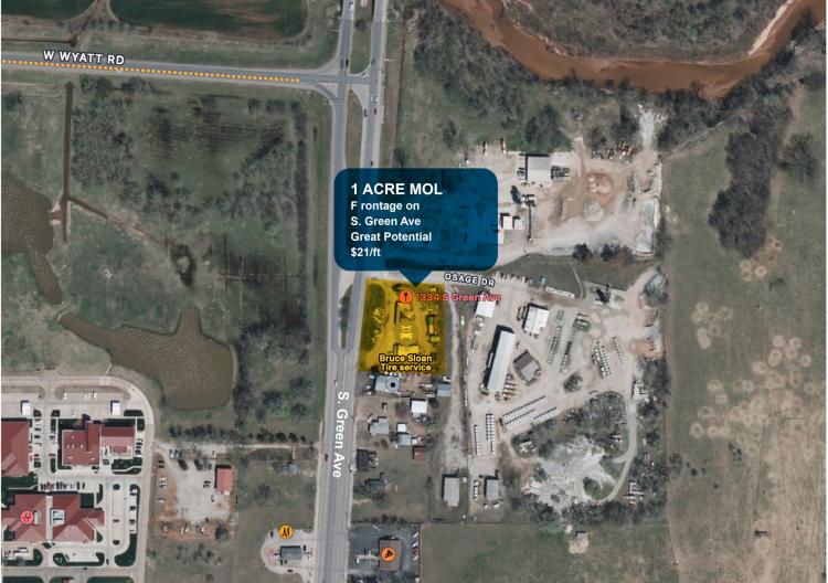 BRUCE SLOAN TIRE SERVICES land for sale Purcell, OK