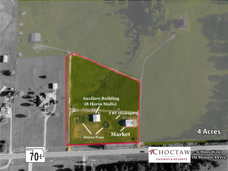 Mini Ranch & Horse property for sale Durant, Ok aerial