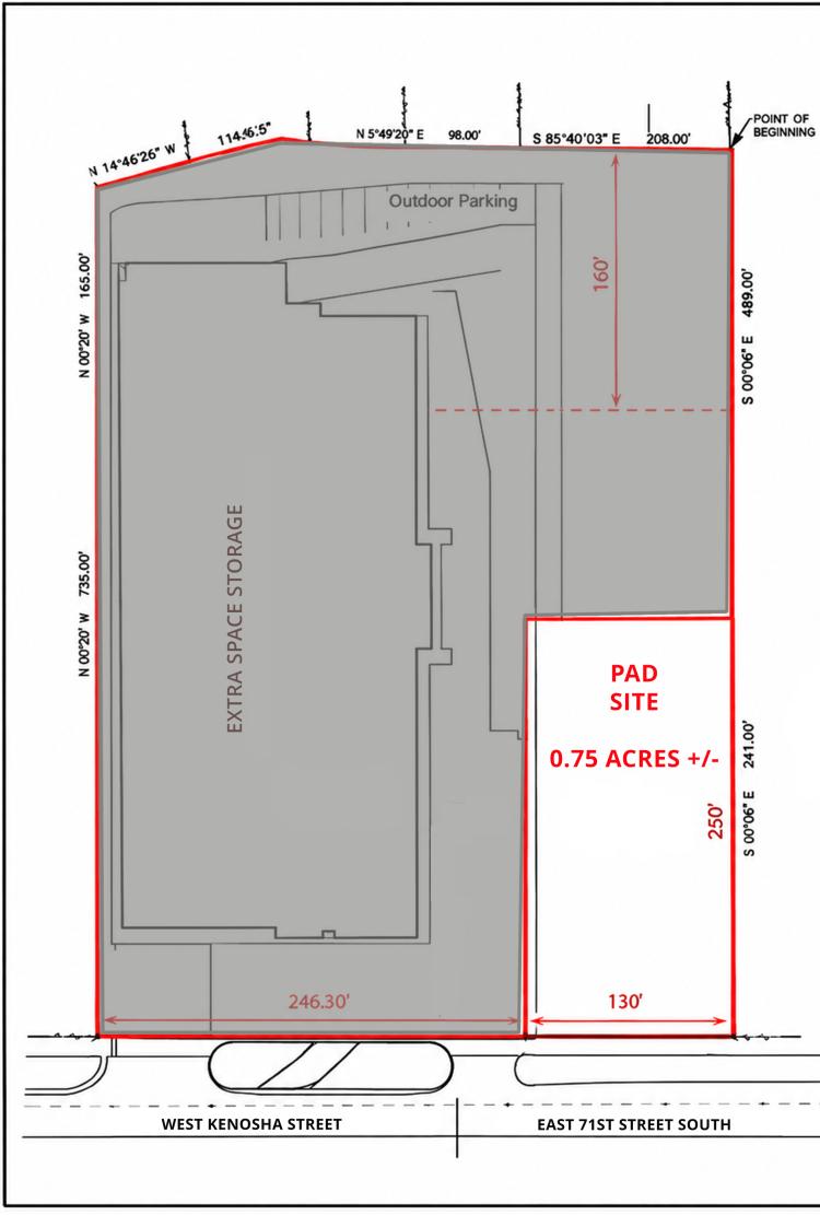 pad site for ground lease or for sale Broken Arrow, OK plat