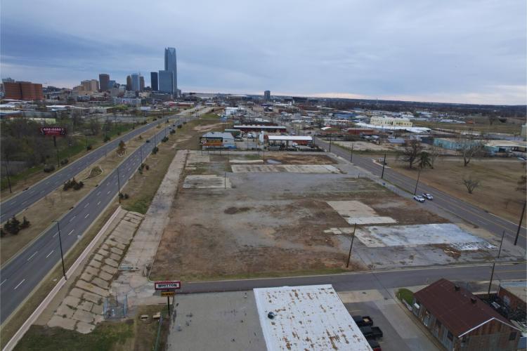 land for sale south of downtown Oklahoma City, OK aerial