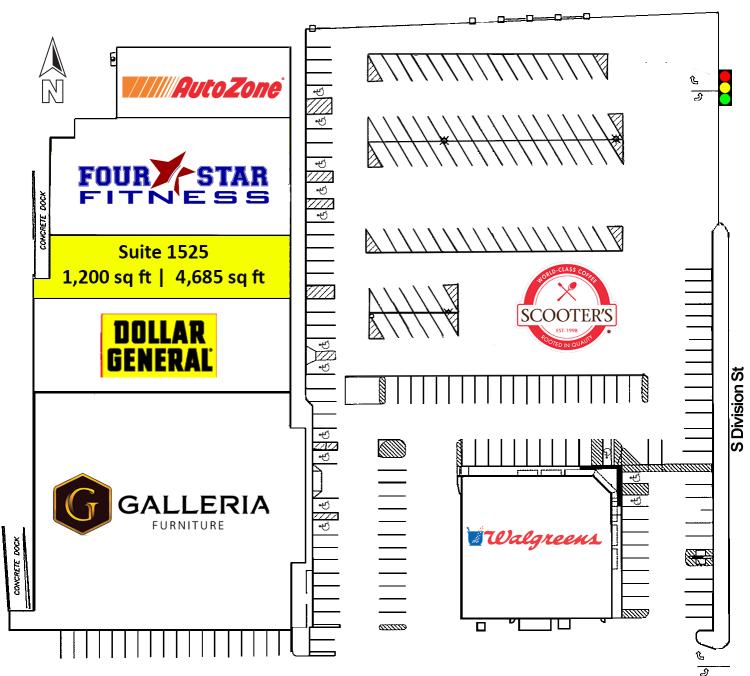 Retail strip center for sale, Guthrie, OK site plan