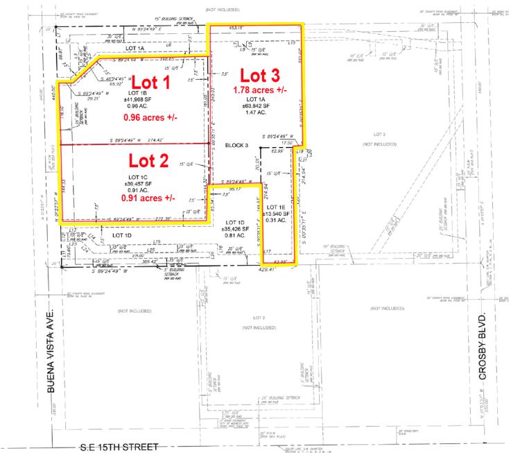 retail lot for sale Midwest City, Ok layout