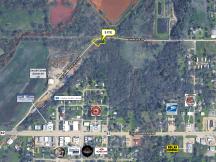 aerial of land for sale Meeker, OK 